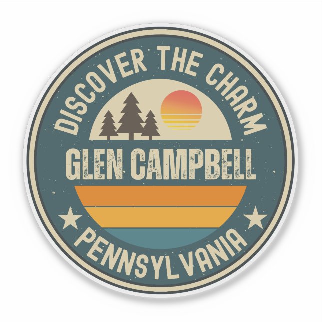 Sticker Glen Campbell, Pennsylvanie (Devant)