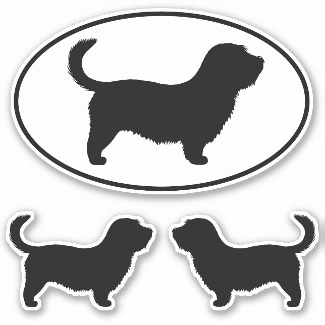 Sticker Glen de Silhouettes Imaal Terrier avec longue queu (Devant)