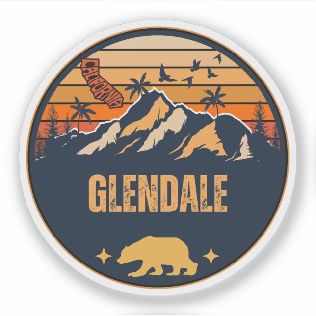 Sticker Glendale, Californie (Devant)