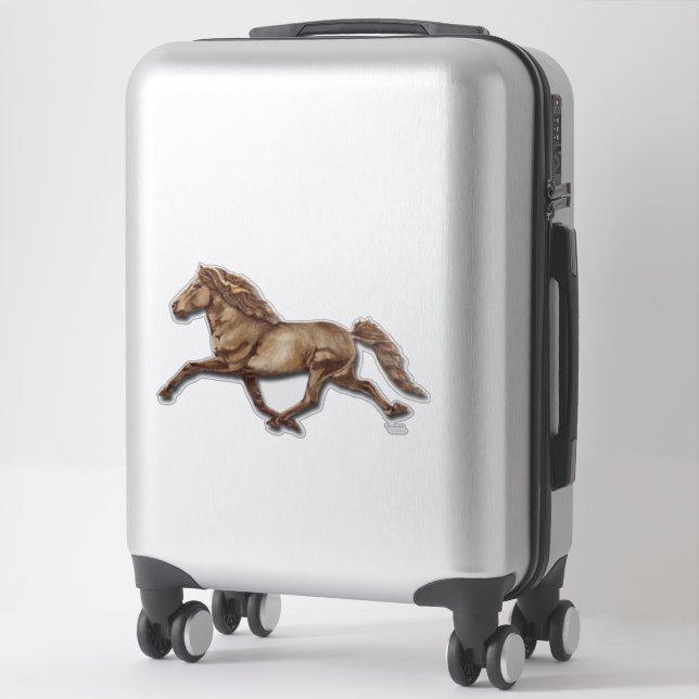 Sticker Gletta chez le Cheval islandais de bronze (Sur valise)