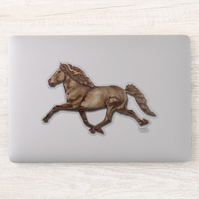 Sticker Gletta en bronze cheval islandais (Ordinateur)