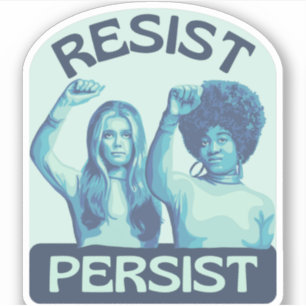 Sticker Gloria Steinem et Angela Davis Portrait