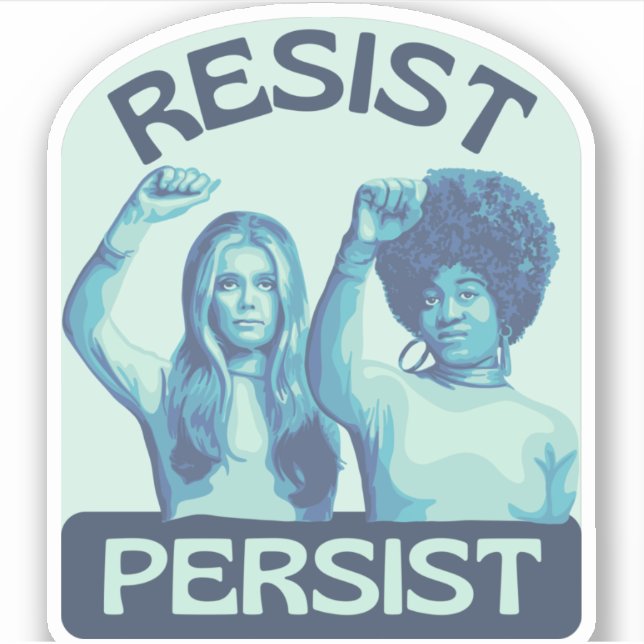 Sticker Gloria Steinem et Angela Davis Portrait (Devant)