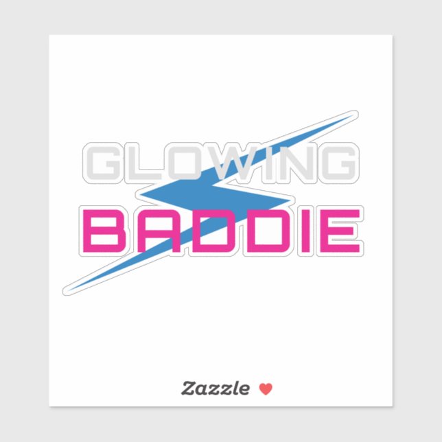 Sticker Glowing Baddie Neon Aesthetic (Feuille)
