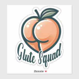Sticker Glute Squad Peach Butt Glutes Fitness
