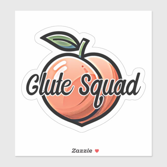 Sticker Glute Squad Peach Fitness Workout (Feuille)