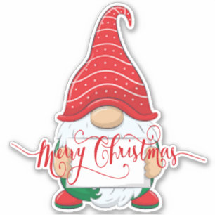 Sticker gnome de Noël Joyeux