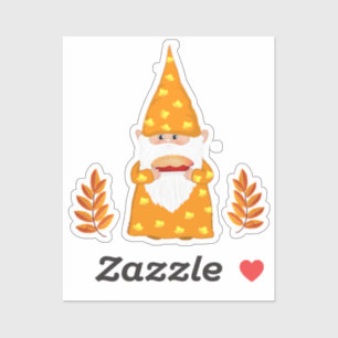 Sticker Gnome de Thanksgiving mignon