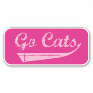 Sticker Go Cats Vintage (rose/Fuchsia)