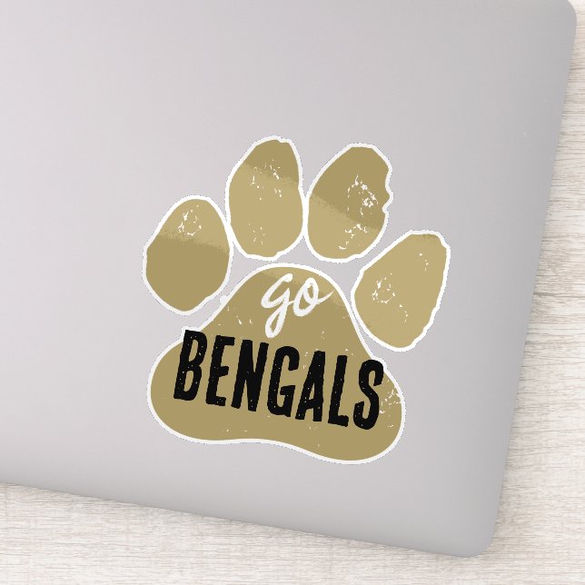 Sticker GO Team Name ou Mascot Gold & Black Pawprint (Détail)