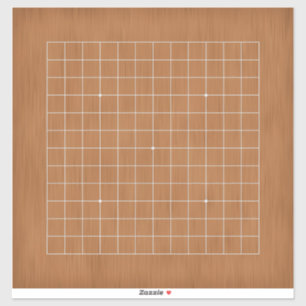 Sticker Goban 13x13 avec lignes blanches personnalisable 1