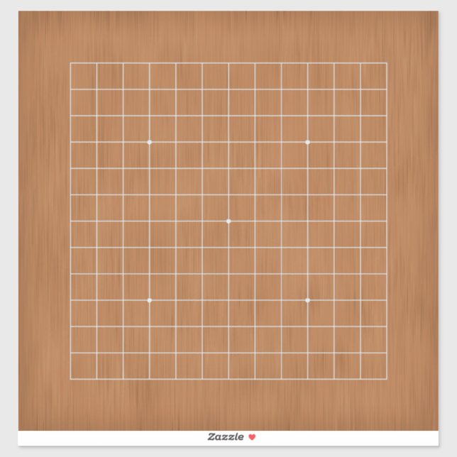 Sticker Goban 13x13 avec lignes blanches personnalisable 1 (Feuille)