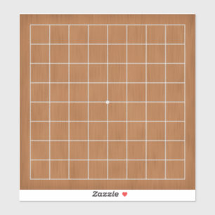Sticker Goban 9x9 avec lignes blanches personnalisable 8"x