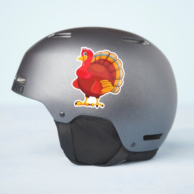 Sticker Gobble Gobble Till You Wobble Funny Thanksgiving (Côté casque)