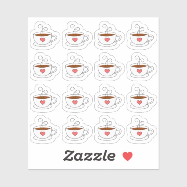 Sticker Gobelets à Café Mini Doodle Calendrier Planificate (Feuille)
