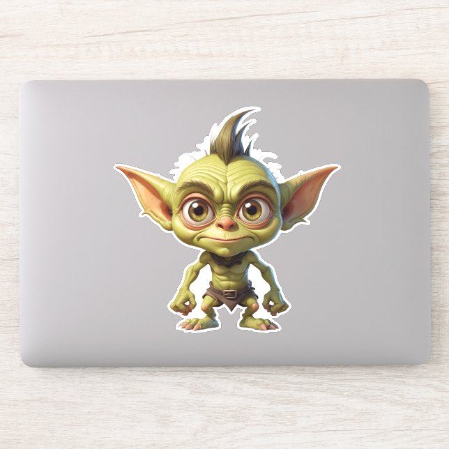 Sticker Gobelette en dessin mignon aux oreilles pointées (Ordinateur)