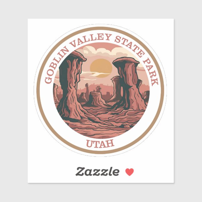 Sticker Goblin Valley State Park, Utah (Feuille)