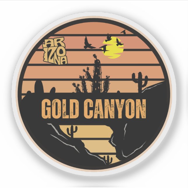 Sticker Gold Canyon, Arizona (Devant)