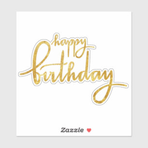 Sticker Gold Foil Anniversaire