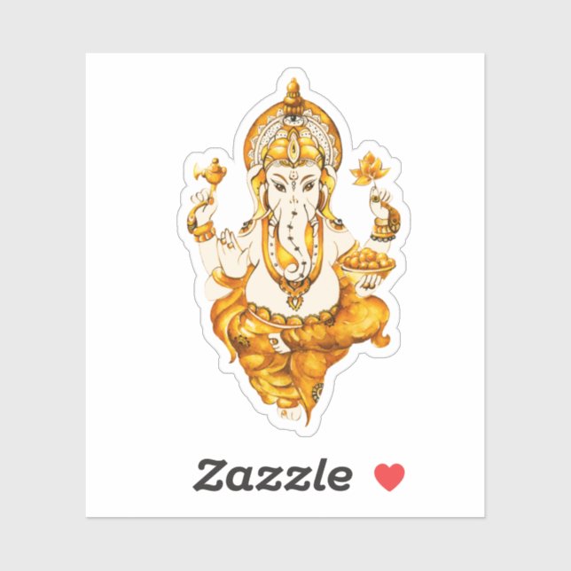 Sticker Gold Ganesha (Feuille)