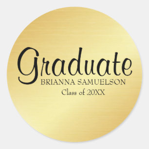 Sticker Gold Graduation avec texte noir