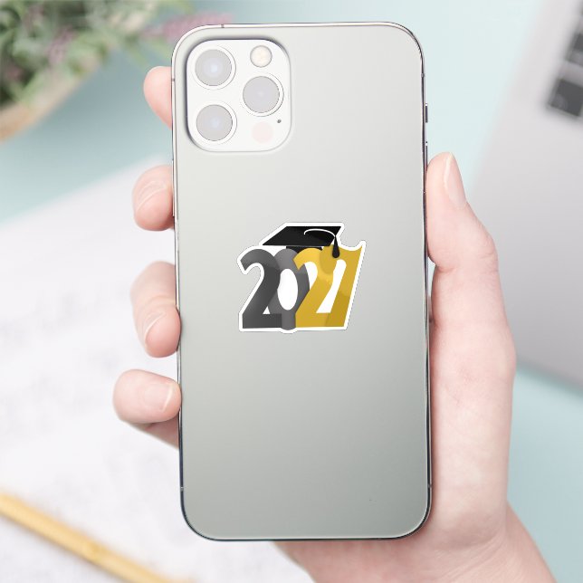 Sticker Gold Gray Class of 2027 Graduation (Téléphone)