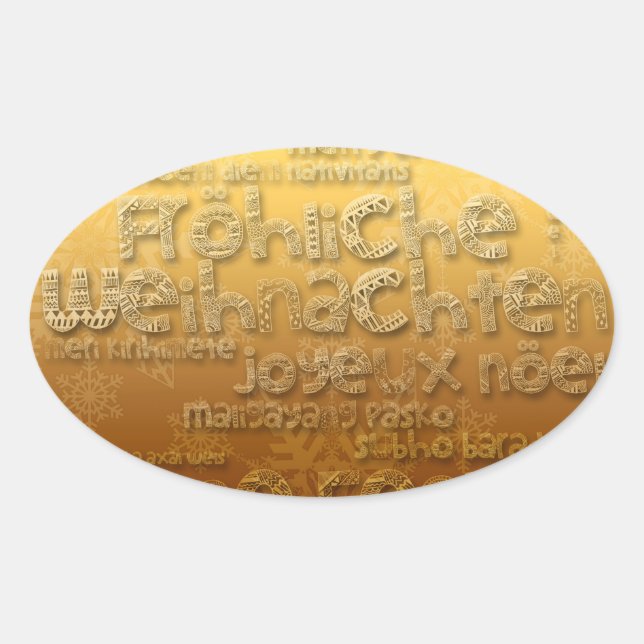 Sticker Gold International Weihnachten Navidad O (Devant)