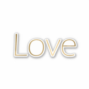 Sticker Gold Love (mince)