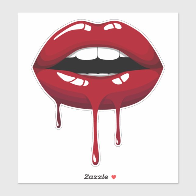 Sticker Gold Party Glam Luxury Red Drips (Feuille)