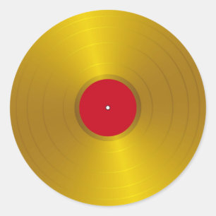 Sticker Gold Record