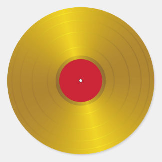 Sticker Gold Record