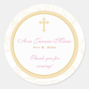 Sticker Gold Scroll Cross Étiquette de adresse/Fav