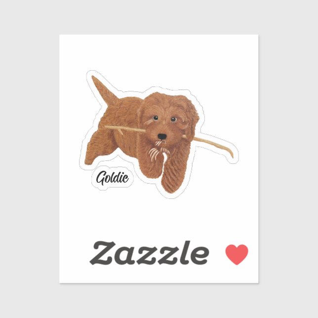Sticker Golden Doodle  (Feuille)