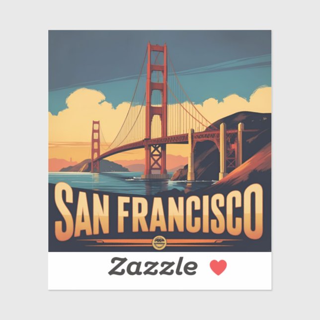 Sticker Golden Gate Bridge (Feuille)