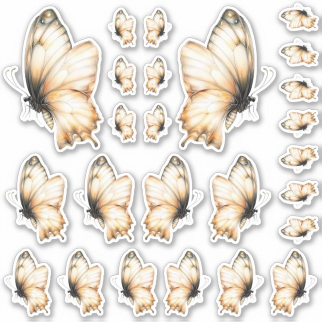 Sticker Golden Honey Fairy World – 05 butterflies sheet (Devant)