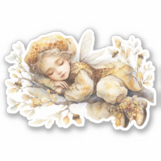 Sticker Golden Honey Fairy World - 2a The sleeping fairies