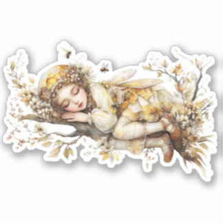 Sticker Golden Honey Fairy World - 2a The sleeping fairies