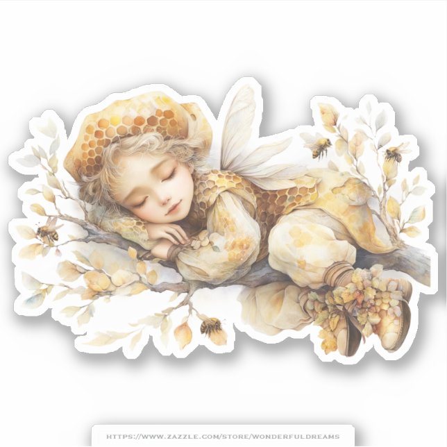 Sticker Golden Honey Fairy World - 2a The sleeping fairies (Devant)