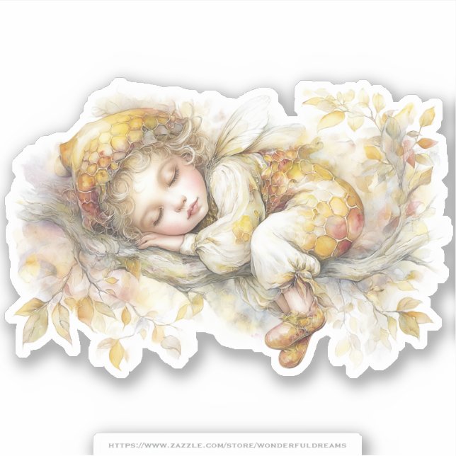 Sticker Golden Honey Fairy World - 2a The sleeping fairies (Devant)