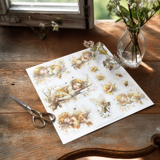 Sticker Golden Honey Fairy World - 2a The sleeping fairies