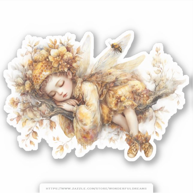 Sticker Golden Honey Fairy World - 2a The sleeping fairies (Devant)