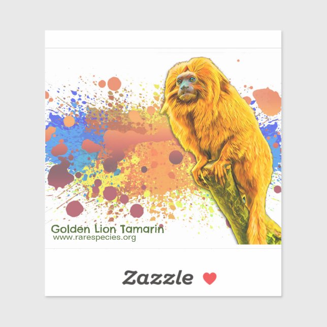 Sticker Golden Lion Tamarin (Feuille)