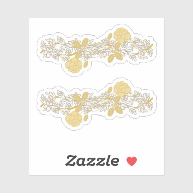Sticker Golden Pearl Roses Garland (Feuille)