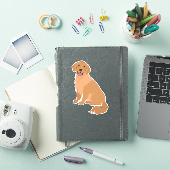 Sticker Golden Retriever Chien (Couverture iPad)