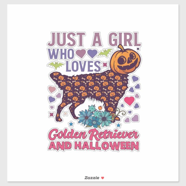 Sticker Golden Retriever Halloween_1 (Feuille)