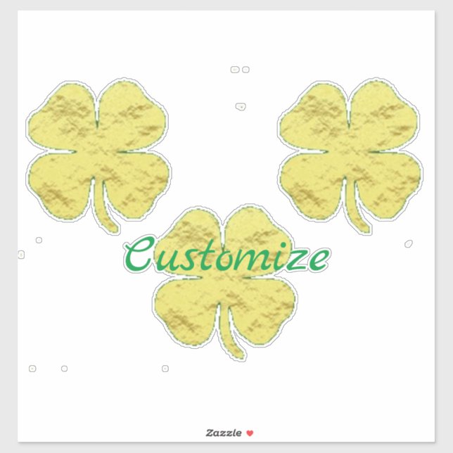 Sticker Golden Shamrocks Thunder_Cove (Feuille)