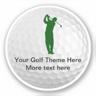 Sticker Golf de thème de boule de golf coupé