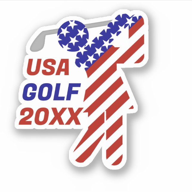 Sticker GOLF FEMININ PATRiotique USA (Devant)