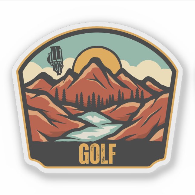 Sticker Golf, Illinois  (Devant)