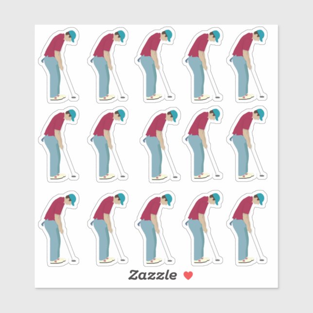 Sticker Golfeur (Feuille)